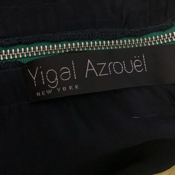 Yigal Azrouel Yellow and Blue Dress - Picture 2 of 3